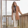 Seamless Hem Jeans In Cream
