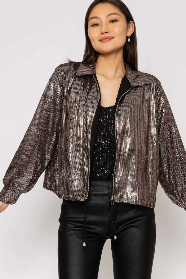 Sequin Bomber Jacket