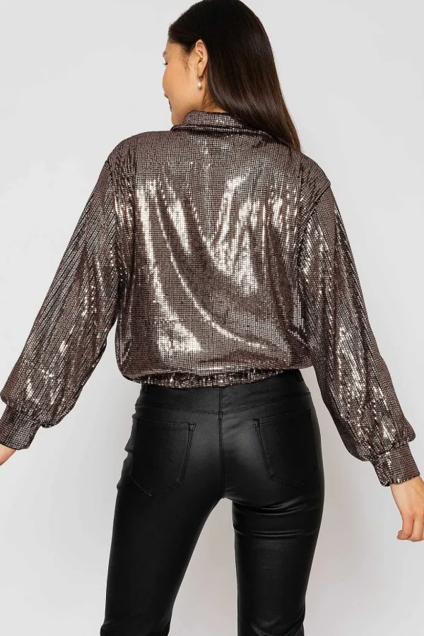 Sequin Bomber Jacket
