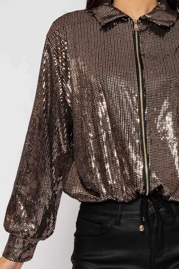 Sequin Bomber Jacket