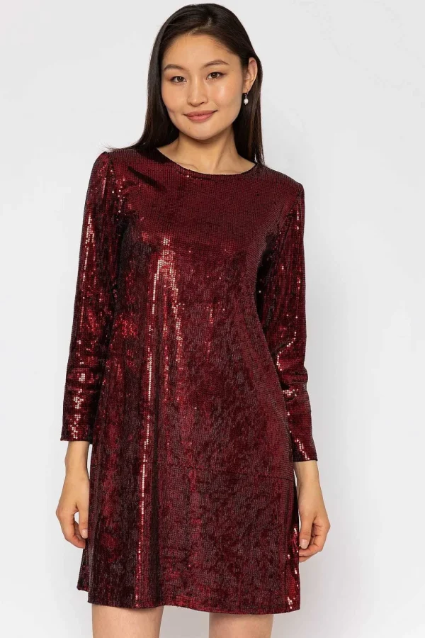 Sequin Mini Dress In Red