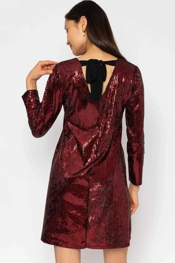 Sequin Mini Dress In Red