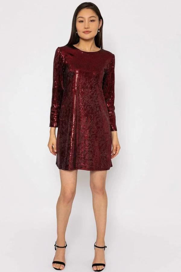 Sequin Mini Dress In Red