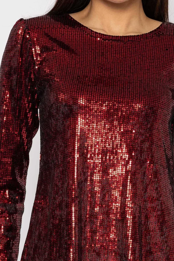 Sequin Mini Dress In Red