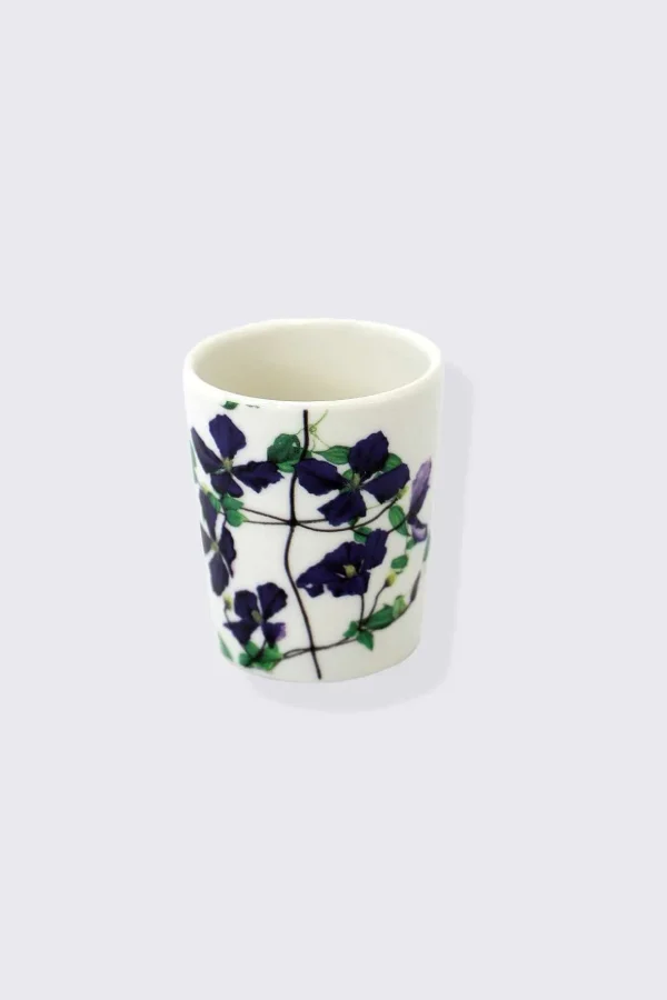 Set Of 4 Botanical Egg Cup And Spoon
