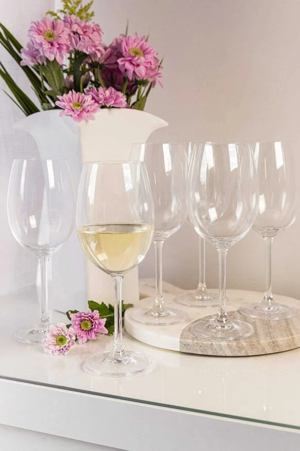 Set Of 6 Connoisseur White Wine Glasses