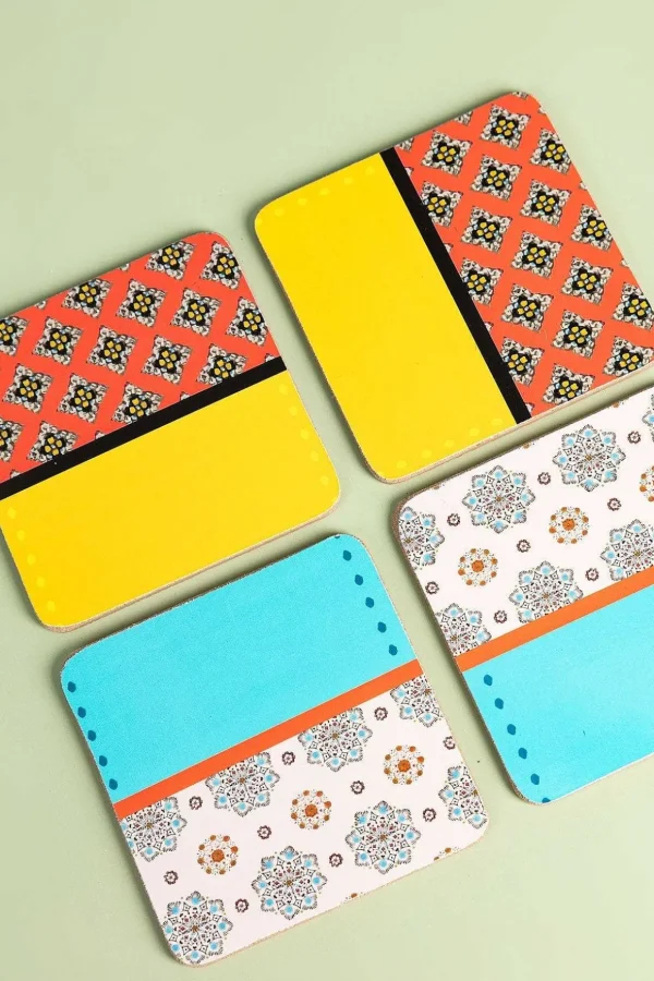 Set Of 6 Eclectic Coasters