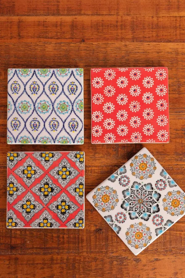 Set Of 4 Eclectic Coasters