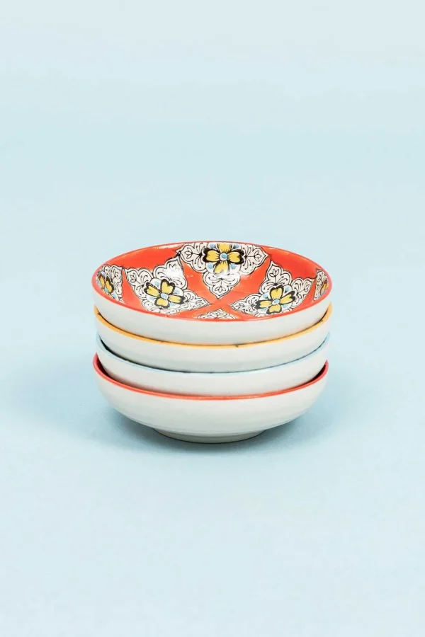 Set Of 4 Eclectic Dip Dishes