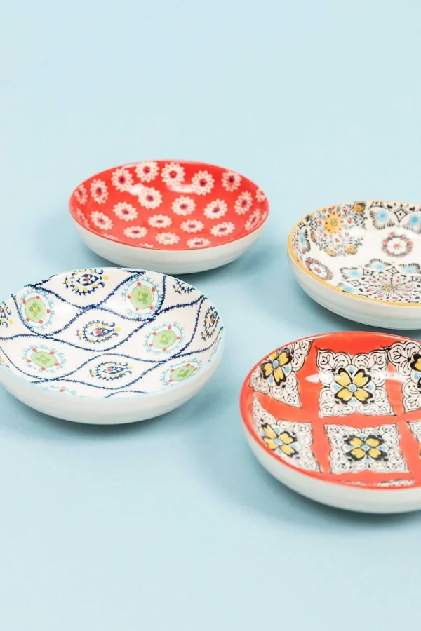Set Of 4 Eclectic Dip Dishes