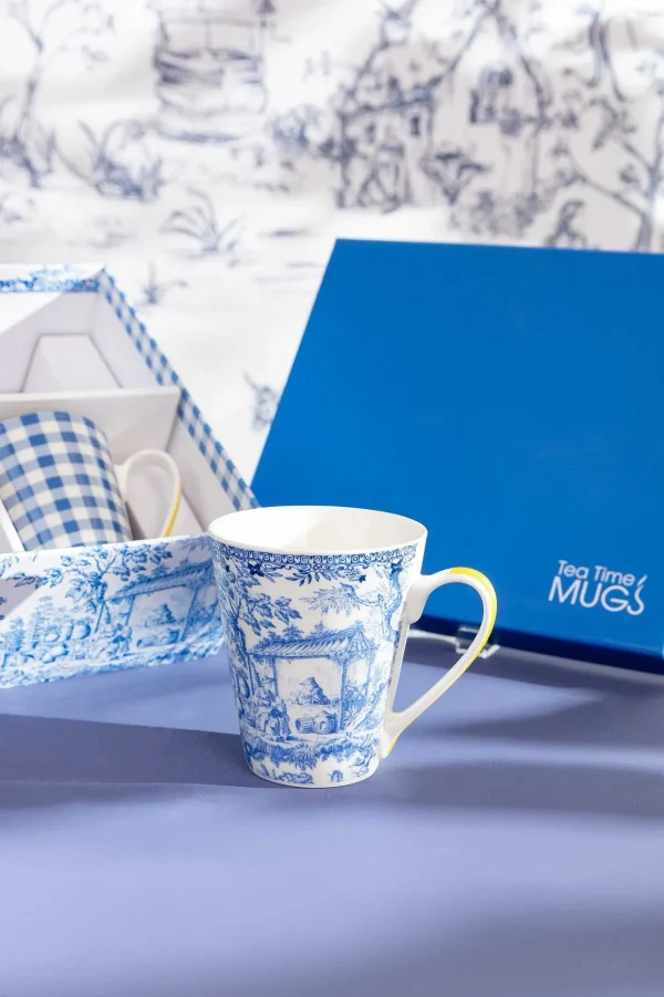 Set Of 4 French Mugs