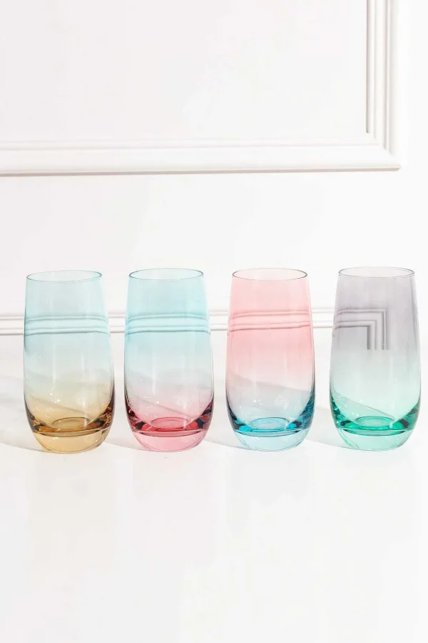 Set Of 4 Lustre Hiball Glasses