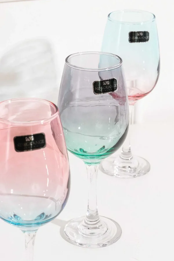 Set Of 4 Lustre Wine Glasses