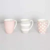 Set Of 6 Spot & Stripe Mugs