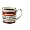 Set Of 4 Striped Brown Mugs