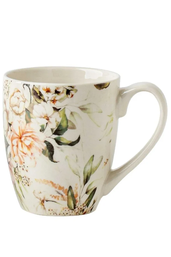 Set Of 4 Vintage Floral Mugs