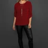 Shimmer Top In Red