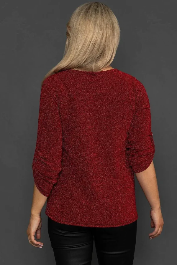 Shimmer Top In Red