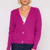 Short Cardigan In Magenta