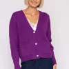 Short Cardigan In Purple