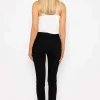 Short Zip Jeans In Black