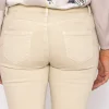 Short Zip Jeans In Cream