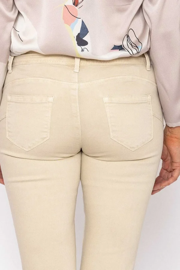 Short Zip Jeans In Cream
