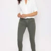Short Zip Jeans In Khaki