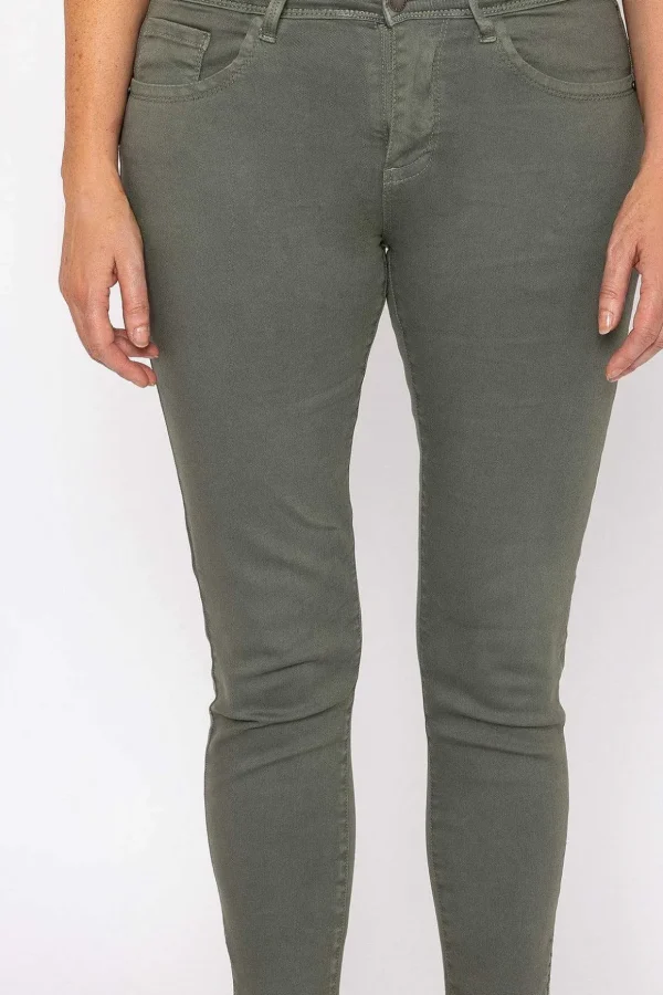 Short Zip Jeans In Khaki