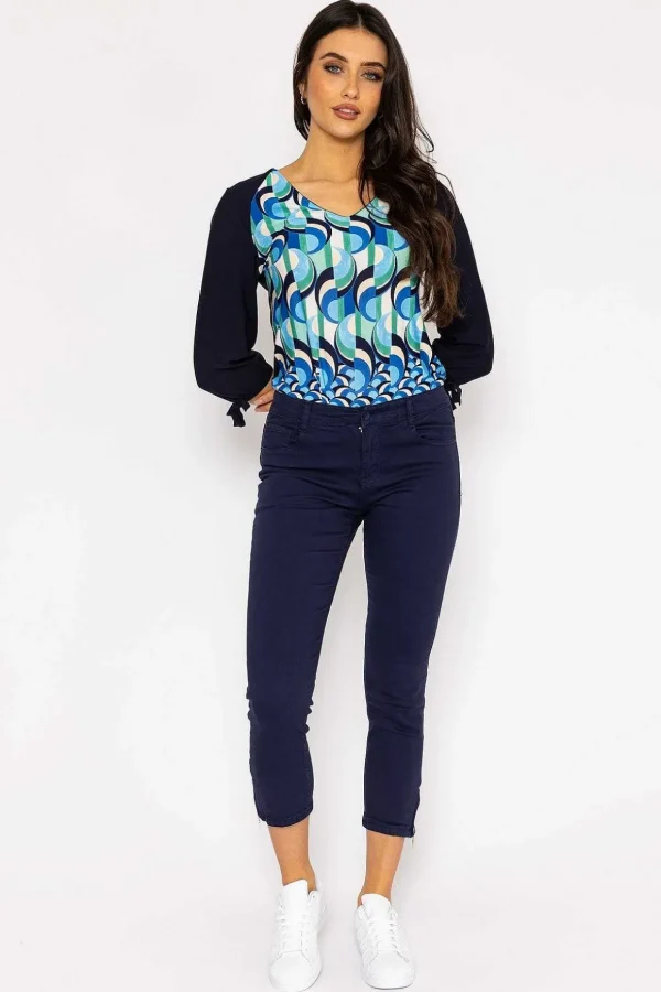 Short Zip Jeans In Navy
