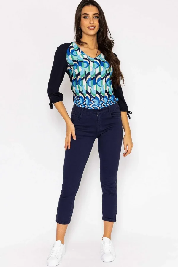 Short Zip Jeans In Navy