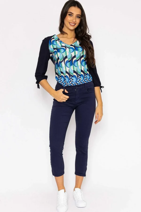 Short Zip Jeans In Navy