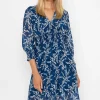 Sienna Navy Knee Length Dress
