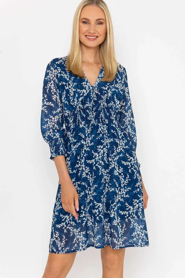 Sienna Navy Knee Length Dress