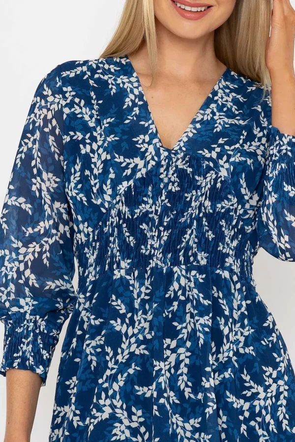 Sienna Navy Knee Length Dress