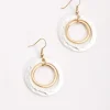 Silver And Gold Circle Earrings