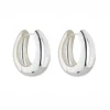 Silver Chunky Hoop Earrings