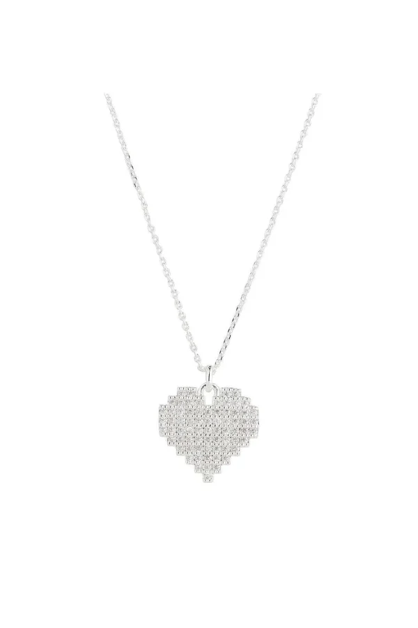 Silver Cut Out Heart Pendant
