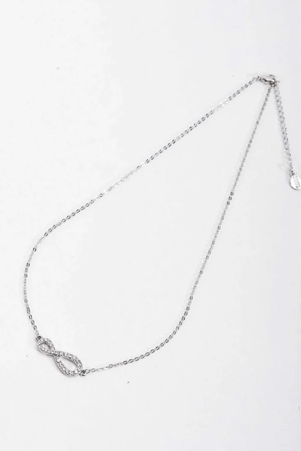 Silver Diamante Infinity Necklace
