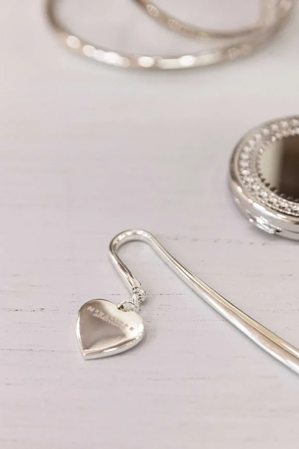 Silver Heart Bookmark