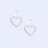 Silver Hoop & Heart Earrings