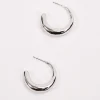 Silver Open Hoop Earrings