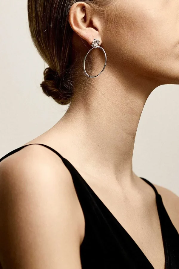 Silver Plated Hoop Earrings
