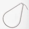Silver Rope Chain Necklace