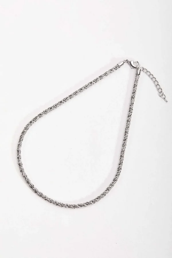Silver Rope Chain Necklace