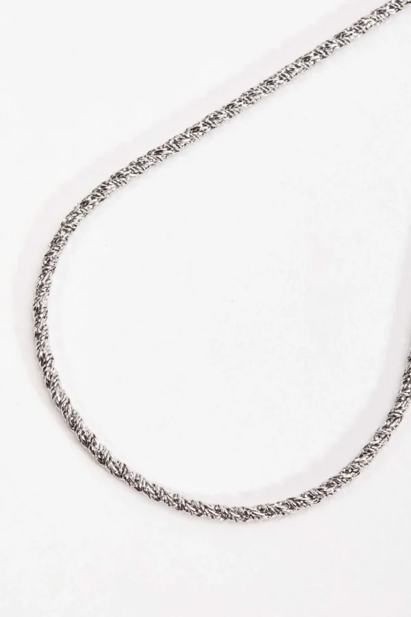 Silver Rope Chain Necklace