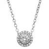 Silver Stud With Pave Surround Pendant