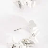 Silver Tone Flowers Earrings