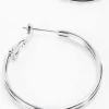 Silver Tone Hoop Earrings