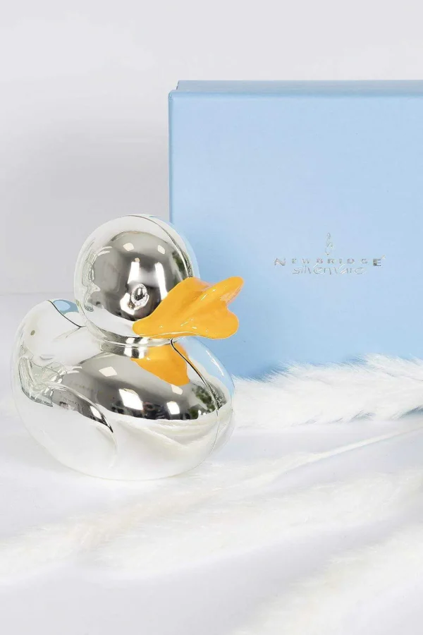 Silverplate Duck Money Bank
